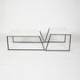Hanah Home Juego de Mesa de Centro Blanco y Negro